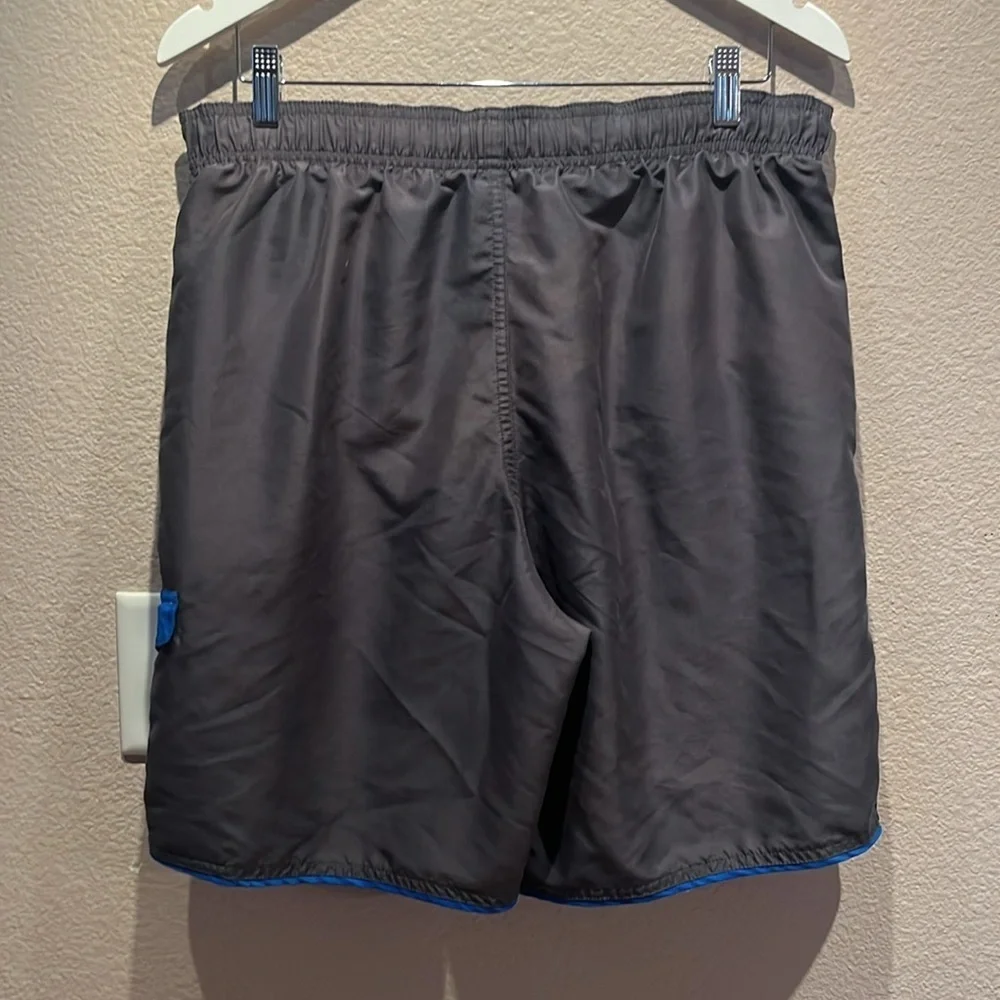 Nike Men’s Gray and Blue Swim Trunks Swim Shorts Size Large